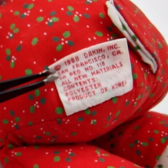 Dakin 1988 Collectible Plush Stuffed Toy Reindeer Vintage Holiday Christmas Bear - Picture 10 of 12